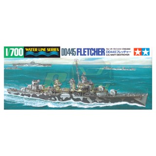 [ชุดโมเดลสเกลประกอบเอง] TAMIYA 31902 1/700 U.S. Navy DD445 Fletcher โมเดลทามิย่าแท้ model