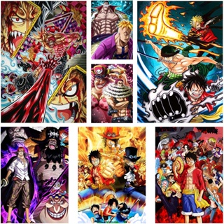 โปสเตอร์กระดาษ เคลือบสีขาว ลายอนิเมะ One Piece Pirate สไตล์โมเดิร์น ขนาด 42X30 ซม. สําหรับตกแต่งผนังห้องนอนเด็ก