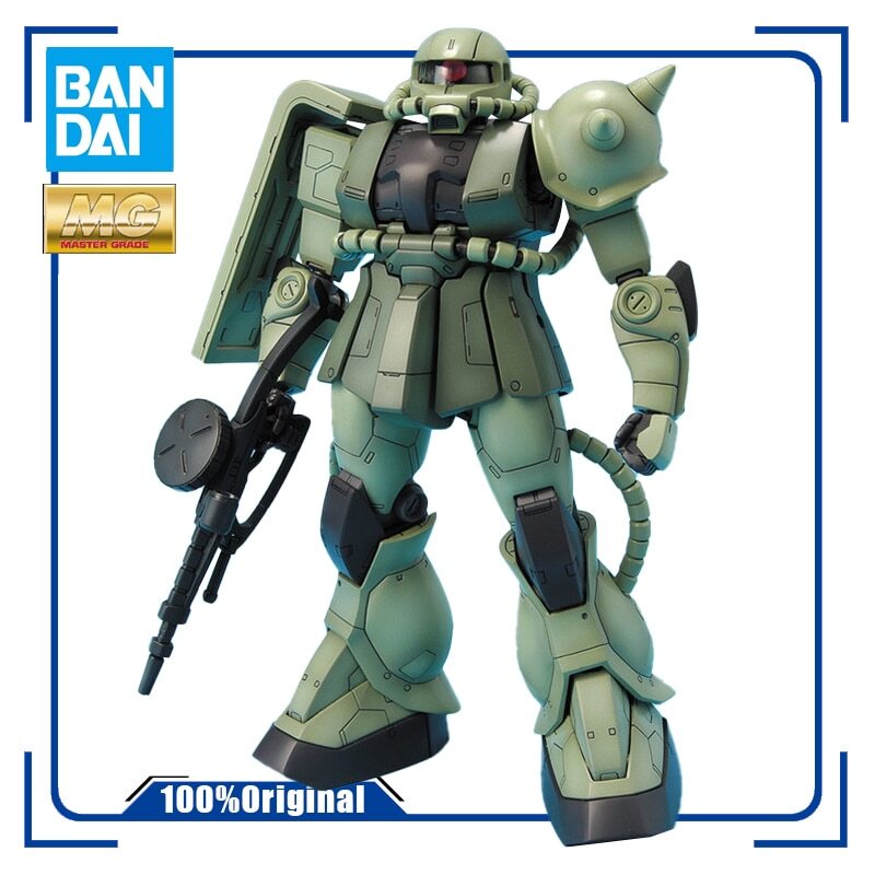 BANDAI MG 1/100 Ms-06f Zaku Ⅱ One Year War 0079 Game Color Matching Gundam Assembly Model KIT Action