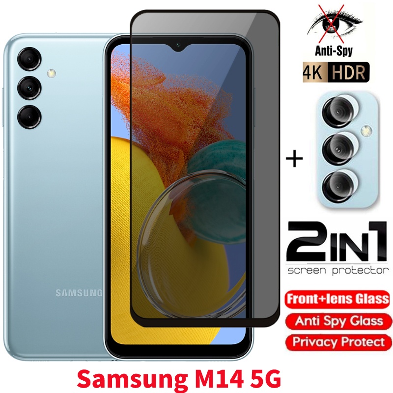 ฟิล์มกระจกนิรภัยกันรอยหน้าจอ ป้องกันการแอบมอง เพื่อความเป็นส่วนตัว สําหรับ Samsung M15 M14 5G 2023 A