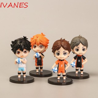 Ivanes ฟิกเกอร์อนิเมะ Haikyuu Yu Nishinoya Tobio Kageyama 4 ชิ้น ต่อชุด