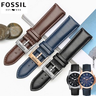 Fossil สายนาฬิกาข้อมือ หนังวัวแท้ สําหรับผู้ชาย Fossil FS4812 ME305220 สร้อยข้อมือ หนังวัว ชั้นแรก 22 มม.