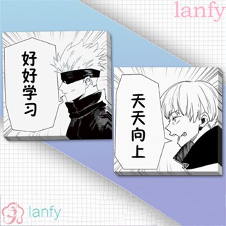 Lanfy กระดาษโน๊ตอะนิเมะ Jujutsu Kaisen Memo Pad อุปกรณ์เครื่องเขียนสําหรับสํานักงาน