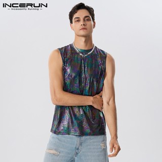 Incerun เสื้อกล้าม ทรงหลวม ผ่อนคลาย