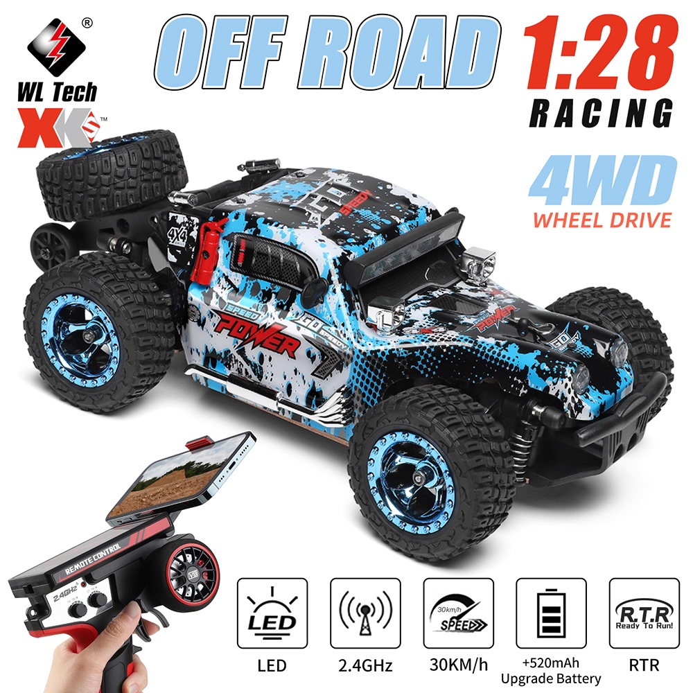 รถบังคับวิทยุ 30 กม./ชม. Wltoys 284161 รถบังคับวิทยุออฟโร้ด ขนาดเล็ก 1/28 RC Rally Car RC Drift Car 