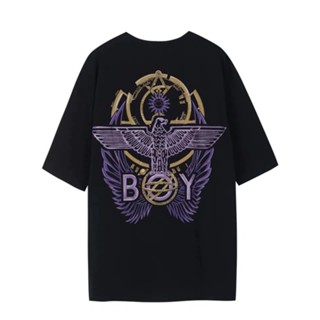 【NEW】BOY ผู้ชายและผู้หญิงแฟชั่นลำลองเสื้อยืดแขนสั้น