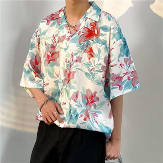 เสื้อฮาวาย สินค้ามาใหม่ hawaii สำหรับผู้ชาย ผ้านิ่มขึ้น สไตล์เกาหลีมาแรง ฮาวายสไตล์เกาหลี เสื้อเชิ้ตแนวเกาหลี พร้อมส่ง 100 แบบ รุ่น 1320