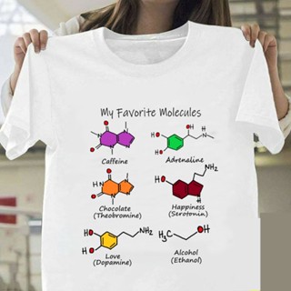 เสื้อยืดคอกลม พิมพ์ลาย Chemistry Is Awesome My Favorite Molecules Caffeine สไตล์คลาสสิก สําหรับผู้ชาย