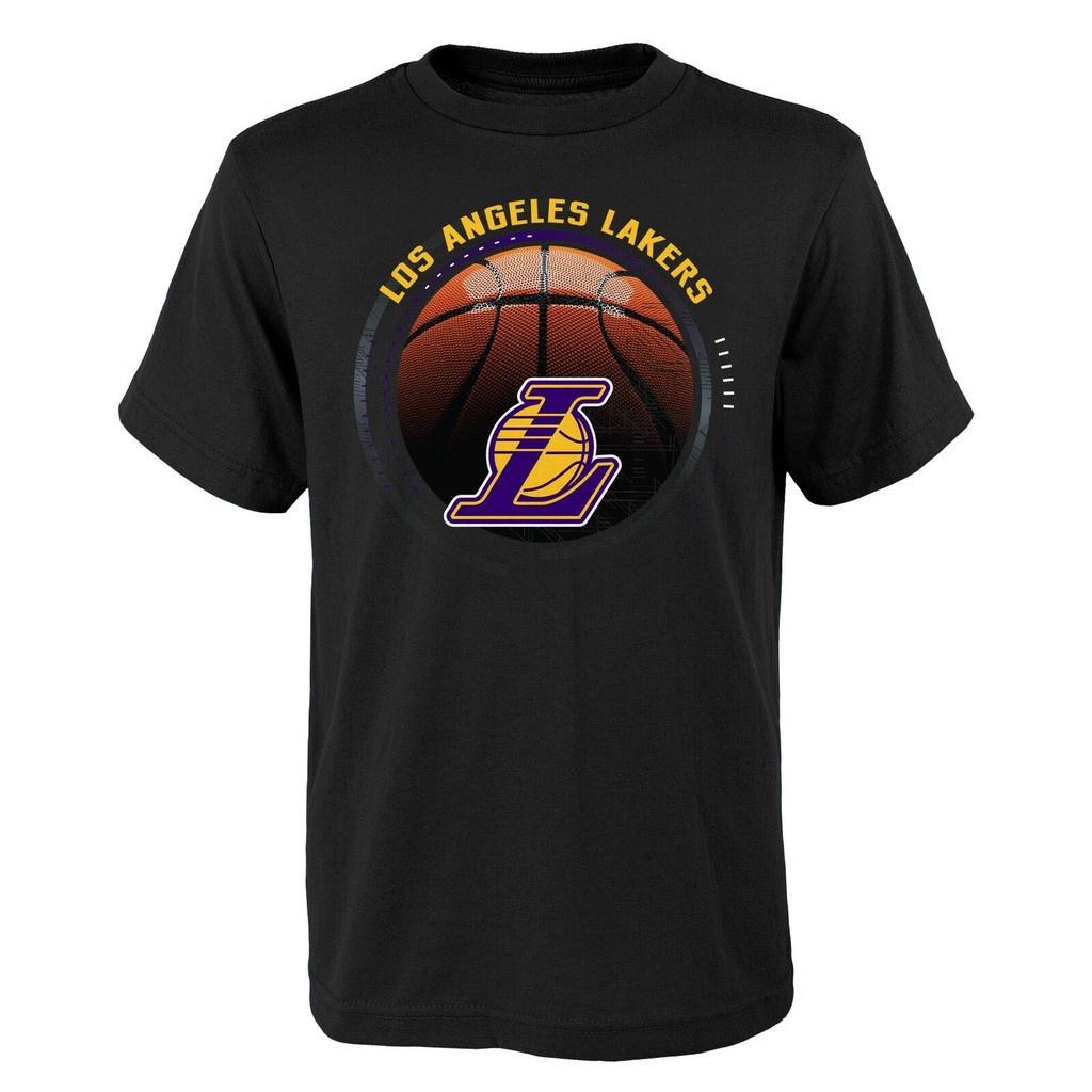 goodเสื้อยืดพิมพ์ลายแฟชั่นเสื้อยืด พิมพ์ลาย Outerstuff Los Angeles Lakers s Event Horizon สีดํา สําห