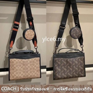 HITCH CONVERTIBLE CROSSBODY CC088 CC087 กระเป๋าสะพายไหล่ผู้ชาย COAC H หนังวัว กระเป๋าแนวทแยงอเนกประสงค์ 2ใน1