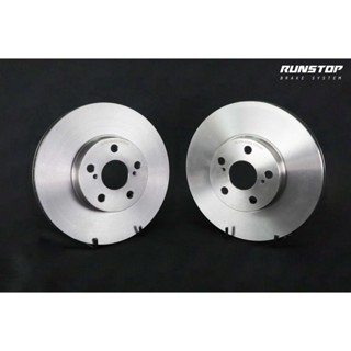 RUNSTOP รันสตอป brake disc จานเบรค หน้า เจาะรู เซาะร่อง BSL ขนาดเดิม 275 TOYOTA COROLLA ALTIS 2008 2014 NZE 140 ต่อคู่