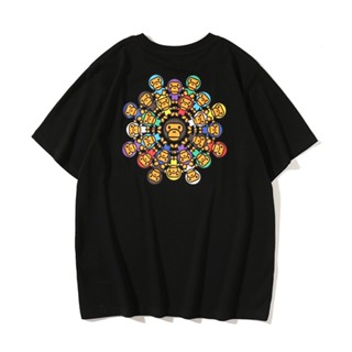 Bp BABYMILO เสื้อยืดลําลอง แขนสั้น พิมพ์ลาย KALEIDOSCOPE ทรงหลวม แฟชั่นสําหรับผู้ชาย