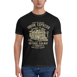เสื้อยืดหวาย ทรงหลวม ลาย Union Express Train