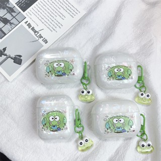 เคสแข็ง AirPods Pro2 AirPods Pro Airpods 3 gen3 AirPods 2 Fashion Cute Cartoon keroppi Frog กบ Shell Texture Protective Hard Case