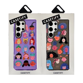 CASETIFY เคสโทรศัพท์มือถือ TPU นิ่ม แบบใส กันกระแทก ลายกลิตเตอร์ สําหรับ Samsung Galaxy S23 Ultra Plus S22 Ultra