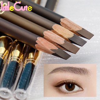 [NOVO] ดินสอเขียนคิ้ว แบบสองหัว สีน้ําตาล นุ่ม หมอก Sense Machete Eye Brow Pencil / กันน้ํา กันเหงื่อ ไม่ซีดจาง ติดทนนาน / ดินสอเขียนคิ้ว มืออาชีพ เครื่องสําอาง แต่งหน้า