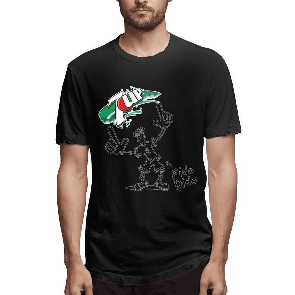 SYD  [S-5XL]พร้อมส่ง เสื้อเชิ้ต ลาย Pepsi 7Up Fido Dido สไตล์วินเทจ ขนาดใหญ่ ของขวัญวันเกิด สําหรับผ