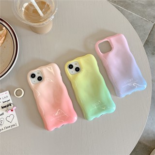 เคสซิลิโคน TPU ไล่โทนสี หรูหรา พร้อมตัวป้องกันเลนส์กล้อง 3D สําหรับ iPhone 11 12 13 Pro Max 14promax