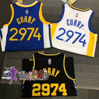 เสื้อกีฬาแขนสั้น ลาย NBA Golden State Warriors สไตล์คลาสสิก สําหรับผู้ชาย 2021-22  #เสื้อกีฬาแขนสั้น ลายทีมชาติฟุตบอล Stephen Curry 2974 ครบรอบ 75 ปี มีสีเงิน สีดํา สีฟ้า สีขาว 30 ชิ้น 542551