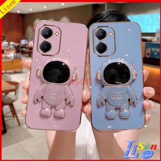 เคส Realme C33 เคส Realme 10 Pro 5G C55 C35 C30 C30S C21Y C25Y Realme 10 Pro Plus 5G เคสโทรศัพท์มือถือ ลายนักบินอวกาศ พร้อมขาตั้ง สําหรับ YHY