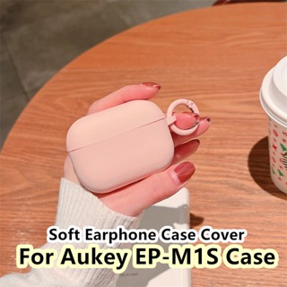 【พร้อมส่ง】เคสหูฟัง แบบนิ่ม สีมาการอง สีม่วง และสีเขียว สําหรับ Aukey EP-M1S EP-M1S