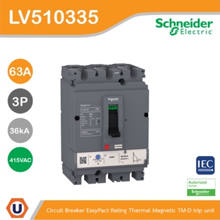 Schneider Electric Circuit breaker CVS100F, 36 kA at 415 VAC, 63 A TM-D trip unit, 3P l LV510335 l Ucanbuys