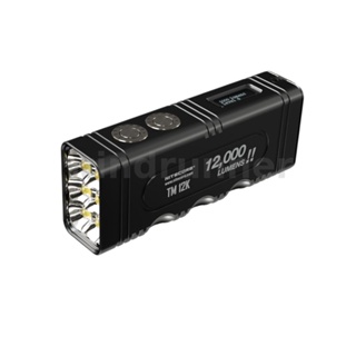 Nitecore TM12K 6x XHP50 ไฟฉาย LED 12,000 ลูเมน ชาร์จ USB แบตเตอรี่ 21700 มีประสิทธิภาพ