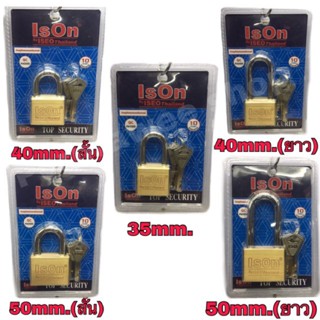 Super Lock กุญแจ ทองเหลือง ISON 35-50mm.สั้นและยาว