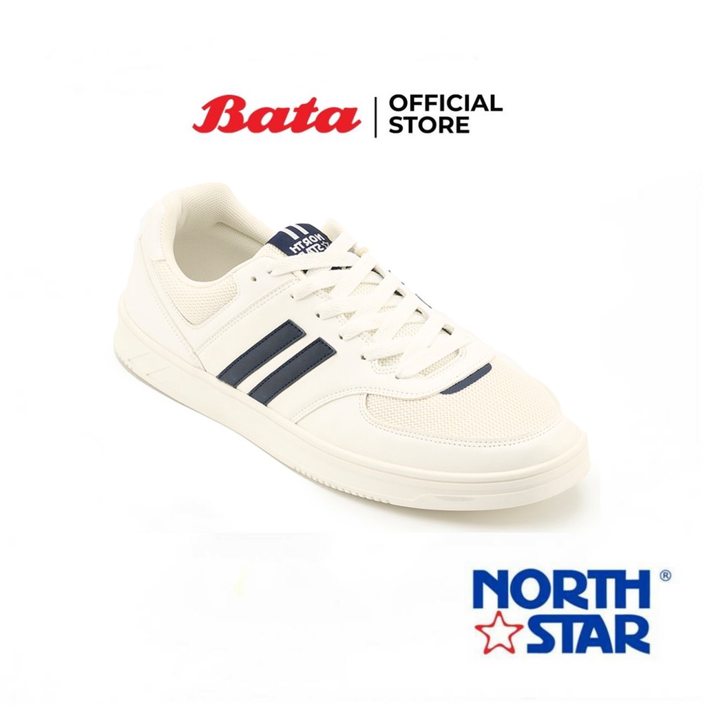 Bata บาจา by North Star รองเท้าผ้าใบแบบผูกเชือก สนีกเกอร์ สำหรับผู้ชาย สีขาว รหัส 8211039