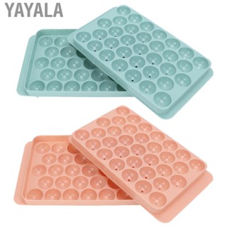 Yayala Ice Tray Round 33 Grids Ice Mold With Lid  Grade PP(Blue)↑