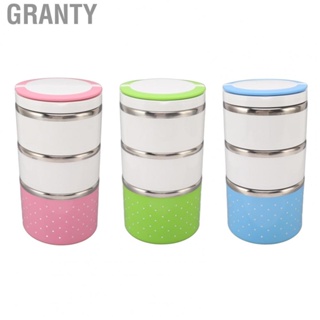 Granty Stainless Steel Bento Box  Healthy Portable Leakage Proof Big  Retain Freshness Stackable Thermal Lunch Container  for Picnic for Camping for Cold Dish