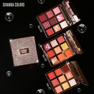 Sivanna Colors Diamond Rose Essence Oil 9-Color Eyeshadow HF6032 ซีเวียน่า พาเลททาตา 9 สี