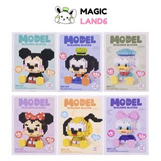 Block NanoBlock Characters Model Creative Building Disney Mickey Minnie Mouse Donald Daisy Duck Variant ชุดตัวต่อจิ๋ว...