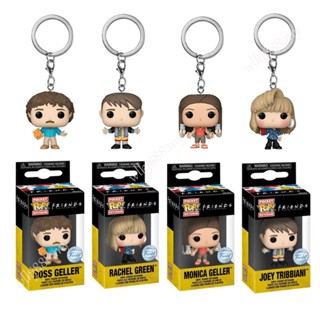 Funko POP Friends Rose Rachel Monica Joey พวงกุญแจ Articulado ฟิกเกอร์ของเล่นโมเดลตุ๊กตา Pendent