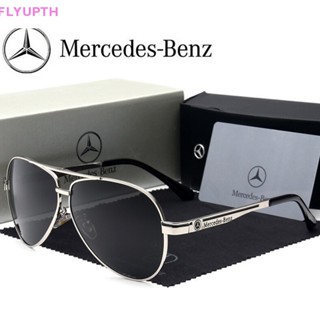 Flyup Mercedes Benz แว่นตากันแดด เลนส์โพลาไรซ์ กรอบโลหะ สไตล์วินเทจ ลําลอง TH