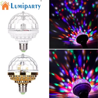 Lumiparty หลอดไฟคริสตัล Led 6w E27 น้ําหนักเบา ประหยัดพลังงาน หมุนได้ หลากสีสัน สําหรับเวที