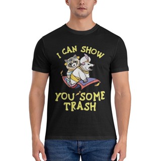 เสื้อยืด พิมพ์ลาย I Can Show You Some Trash Racoon Possum Flying คุณภาพสูง สําหรับผู้ชาย