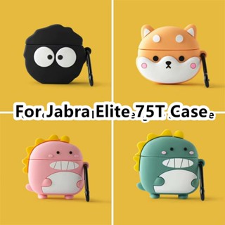 【พร้อมส่ง】เคสหูฟัง แบบนิ่ม ลายการ์ตูน สําหรับ Jabra Elite 75T Jabra Elite 75T