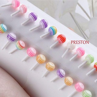 Preston อุปกรณ์ตกแต่งเล็บอมยิ้ม 3D สีสันสดใสสําหรับตกแต่งเล็บ