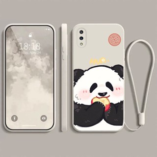 เคส vivo Y93 vivo Y91C Y1S เคส กรณีโทรศัพท์นิ่มรูปแบบหมีแพนด้าโชคดี