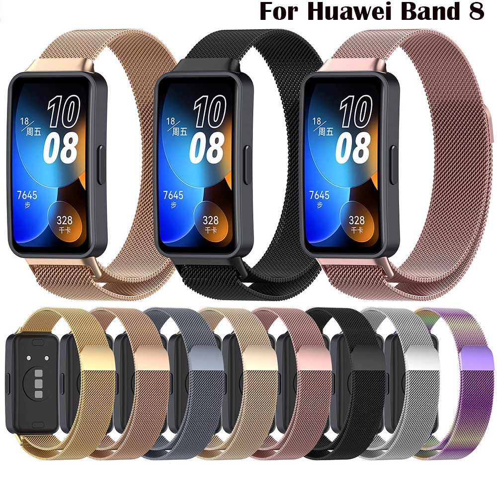 สายนาฬิกาข้อมือสเตนเลส แม่เหล็ก แบบเปลี่ยน สําหรับ Huawei Band 8 Huawei Band 9 Huawei Band8 9