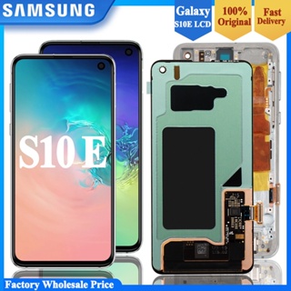 อะไหล่หน้าจอสัมผัสดิจิทัล LCD S10E ของแท้ 100% แบบเปลี่ยน สําหรับ SAMSUNG Galaxy S10E G970F DS G970U G970W SM-G9700