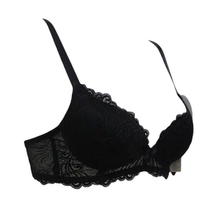 Annebra บราไร้โครง ฟองน้ำยางพารา ตะขอหลัง Lace Wireless Latex Mold Bra รุ่น AB1-618 สีดำ, สีเนื้อ