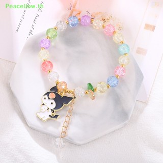 สร้อยข้อมือ จี้การ์ตูนอนิเมะ Kuromi Cinnamoroll Mymelody Kawaii สีเหลือง สําหรับเด็ก