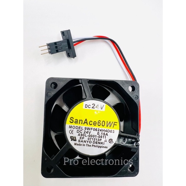 พัดลม แท้! SanAce60WF MODEL    9WF0624H4D03  0.15A DC 24V A90L-0001-0511 071213P EP SANYO DENKI Made