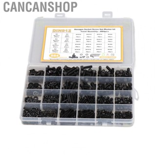 Cancanshop 884PCS M2 M3 M4 M5 Screws Assortment Set Carbon Steel Screws Nuts Washers With