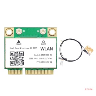 Zzz 3165HMW การ์ดอะแดปเตอร์ Wifi ไร้สาย 5G AC 600M 3165 Dual-band Mini PCIE