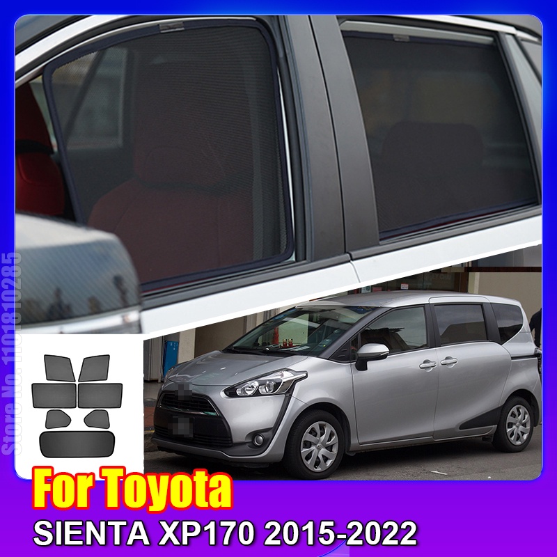 สําหรับ Toyota SIENTA XP170 2015-2022 รถหน้าต่าง SunShade Shield กระจกด้านหลังหน้าต่างผ้าม่าน Sun Shade Visor-&*&