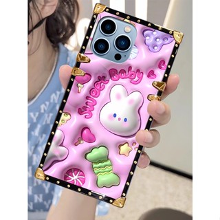 เคสโทรศัพท์มือถือ ทรงสี่เหลี่ยม กันกระแทก ลายการ์ตูนน่ารัก แฟชั่นหรูหรา สําหรับ OPPO Reno 8T 8Z 7Z 10 9 8 7 6 5 Pro 6Z 5Z 5F 4Z 4F 4 Pro 4G 5G Reno 3 2 Z 2F 2Z 2 Z