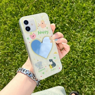 เคสโทรศัพท์มือถือกระจก ลายหัวใจ สําหรับ iPhone 12promax 12Pro 12 11 14Pro 13 13Pro 13promax 14 14Promax 13